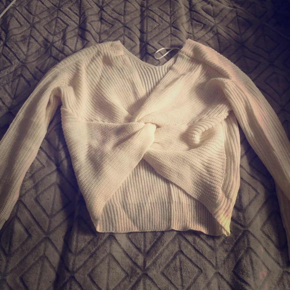 Knot back sweater